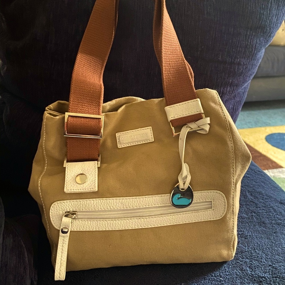 Dooney & Burke Tan Canvas Mini